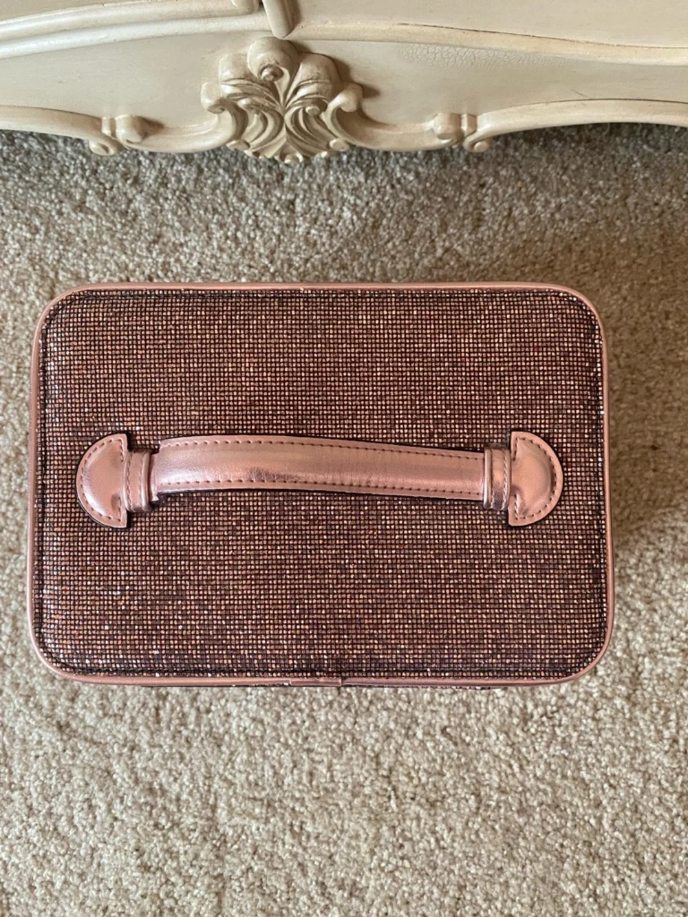 Victoria's Secret Rose Gold and Glitter Cosmetic Case - Picture 5 of 7